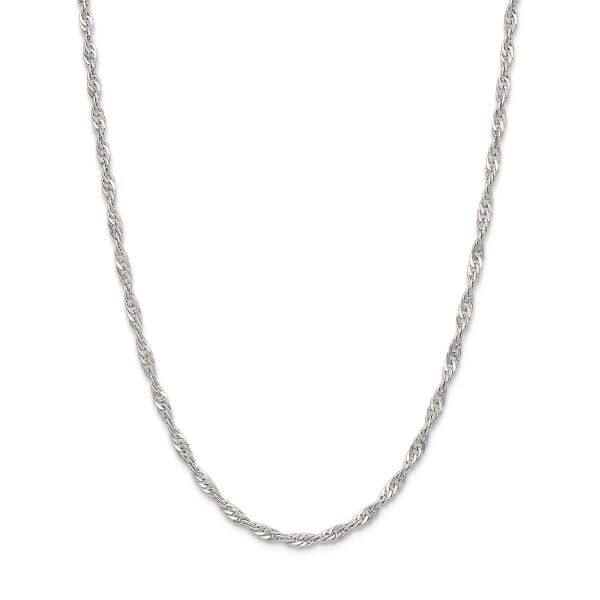 Singapore kjede i hvitt gull 14 kt, 45 cm, bredde 2.2 mm - 14HV2245